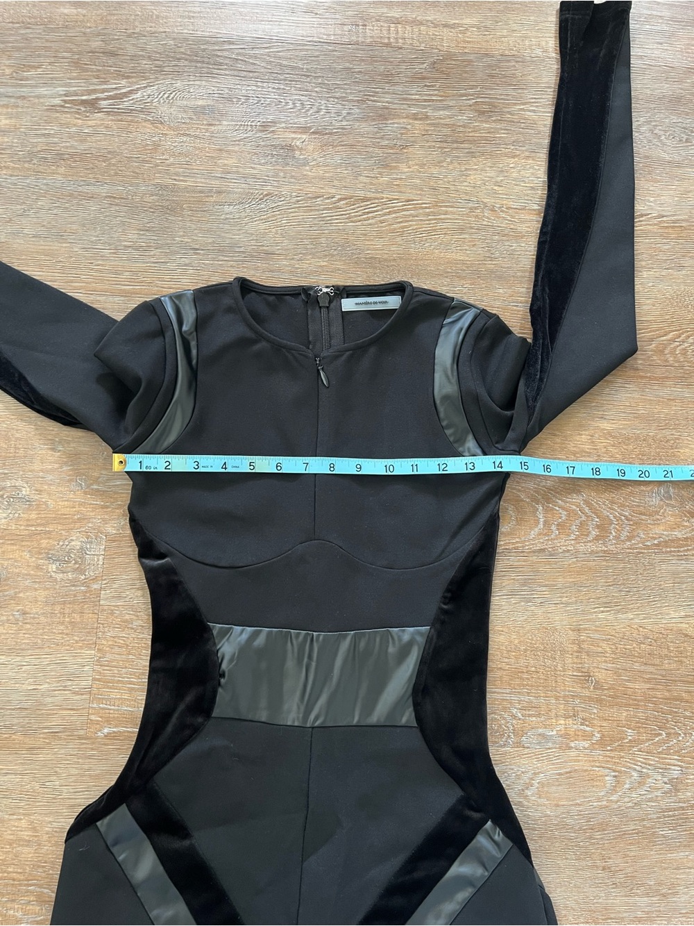 Manière De Voir Black Sculpted Long-Sleeve Jumpsuit | Size UK 8 US 4 - Picture 8 of 16